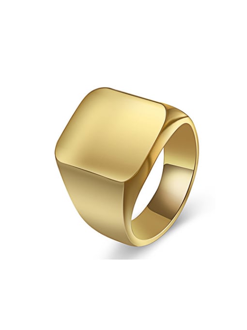 RANSSI Smooth Square Signet Ring 0