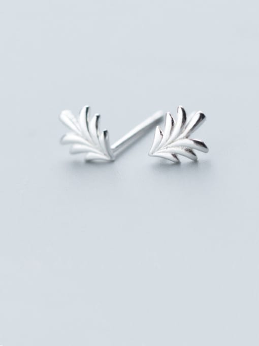 Rosh 925 Sterling Silver With Platinum Plated Simplistic  Christmas tree Stud Earrings 1