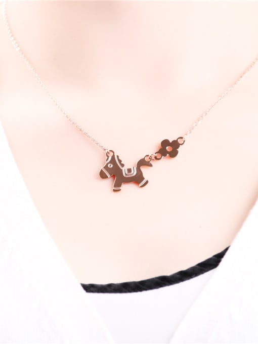 GROSE mall Horse Pendant Clavicle Necklace 0