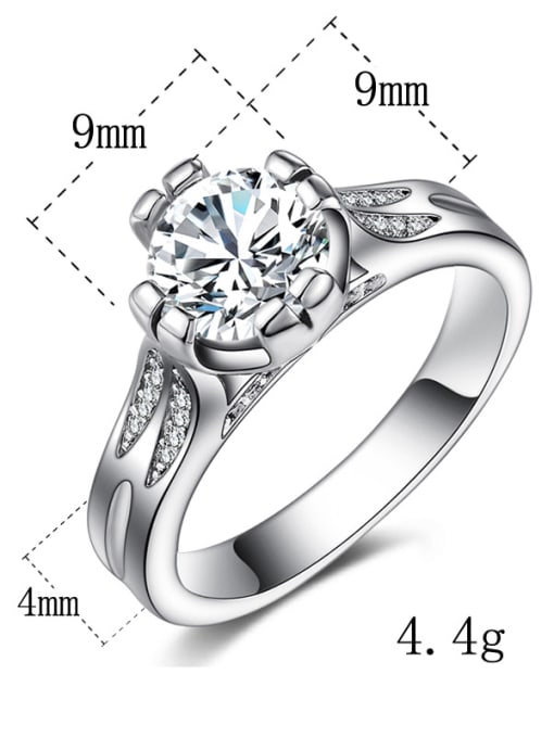 Ya Heng Silver Plated Gold Plated Zircons Women Ring 1