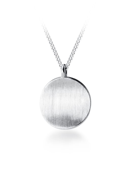 Rosh 925 Sterling Silver With Platinum Plated Simplistic Round Necklaces 3