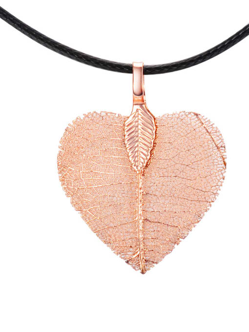Rose Gold Fashionable Gold Plated Heart Shaped Copper Pendant