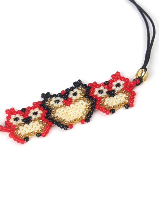 HB650-B Owl Shaped Accessories Colorful Woven Bracelet