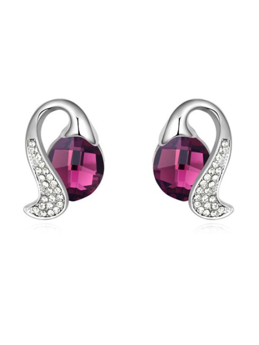 QIANZI Fashion Cubic austrian Crystals-covered Alloy Stud Earrings 3