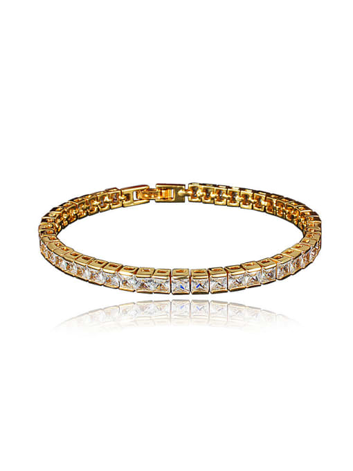 Gold Elegant 18K Plated 4A Zircon Bracelet