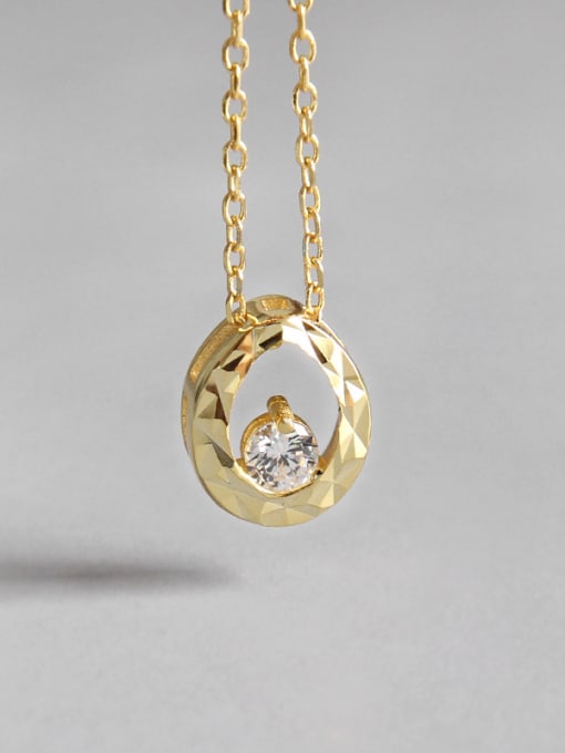DAKA 925 Sterling Silver With 18k Gold Plated  Water Drop Necklaces
