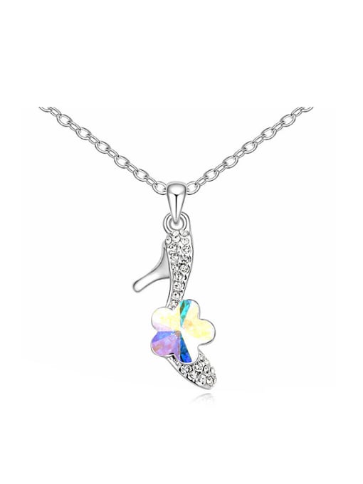 QIANZI Personalized High-heeled Shoes Pendant austrian Crystals Necklace