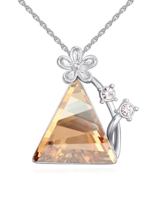 QIANZI Fashion Triangle austrian Crystal Alloy Necklace 1