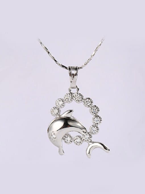 XP Fashion Zircon Little Dolphin Necklace 0