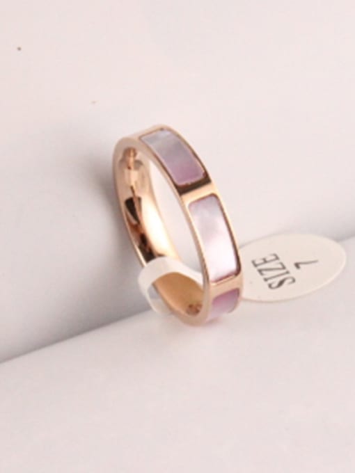 GROSE Color Shell Titanium Fashion Ring 0