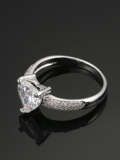 ZK Engagement Jewelry Heart AAA Zircon Ring 2