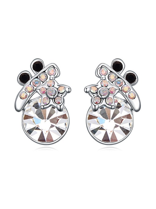 QIANZI Personaliezd Cubic austrian Crystals Alloy Stud Earrings 0