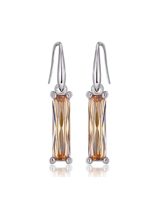 Champagne Simple Zircon-bar Women Earrings