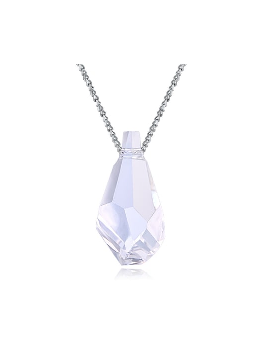QIANZI Simple Water Drop austrian Crystal Pendant Necklace