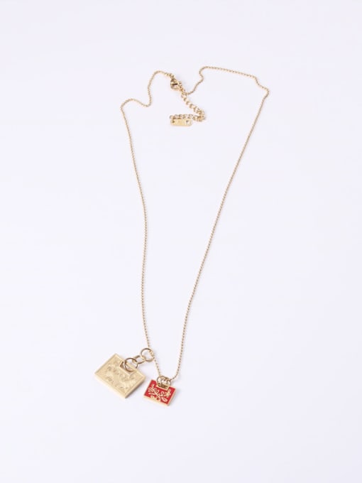 GROSE Titanium With Gold Plated Personality Geometric Necklaces 1