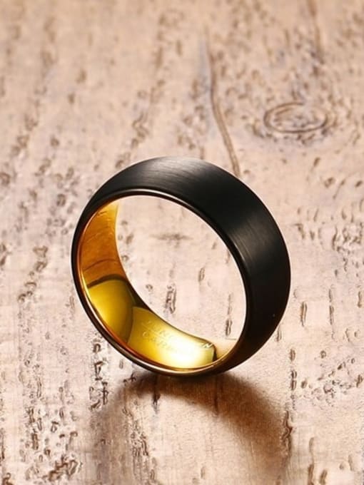 CONG Fashionable Black Gun Plated Tungsten Ring 1