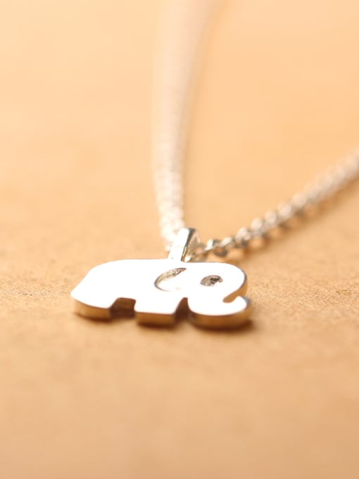 Peng Yuan Simple Little Elephant Silver Necklace 1
