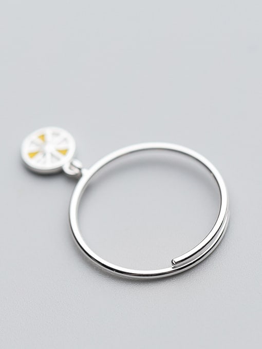 Rosh S925 silver ring, women's wind, personality, small lemon ring, lovely sweet fruit opening ring J3924 2