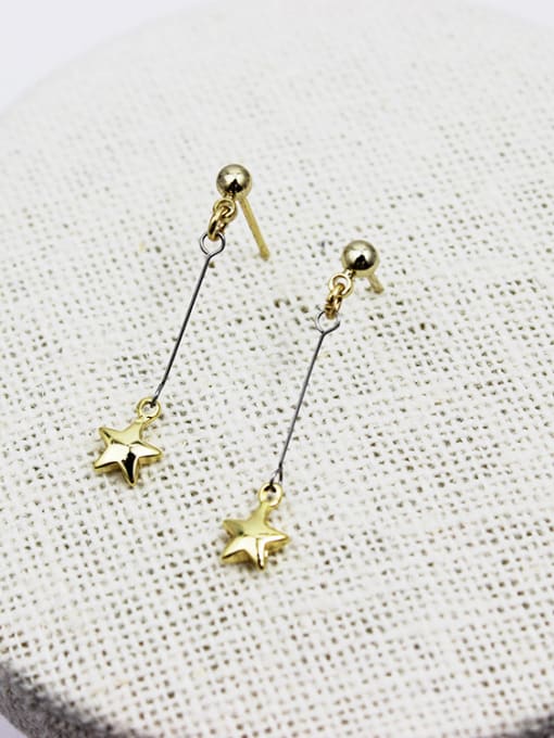 Lang Tony Trendy 16K Gold Plated Star Shaped Earrings 1