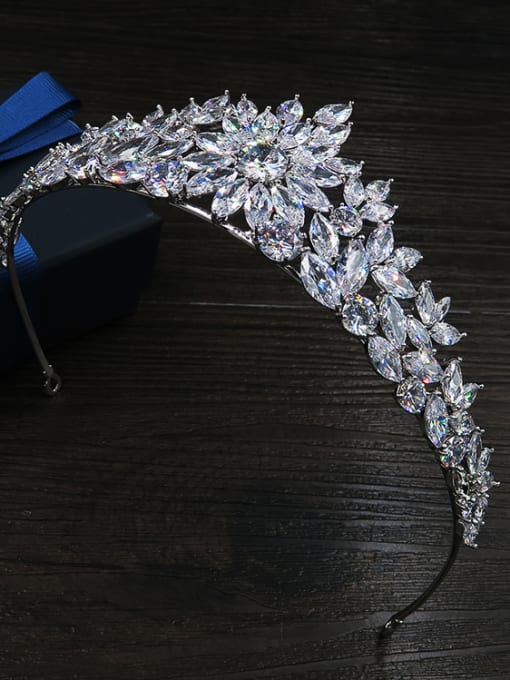 Cong Love Luxury Zircons Crown Shaped Noble Wedding Hair Accessories 2