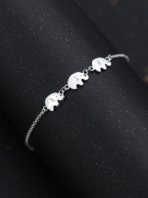Rosh Women Lovely Elephant Shaped S915 Silver Bracelet 1