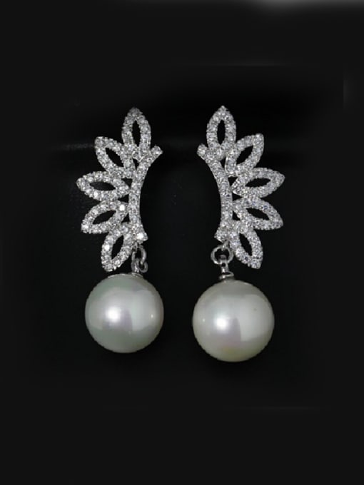 L.WIN Zircon Pearl Two Pieces Jewelry Set 1