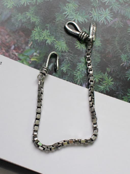 DAKA Simple Box Chain Silver Women Bracelet 2
