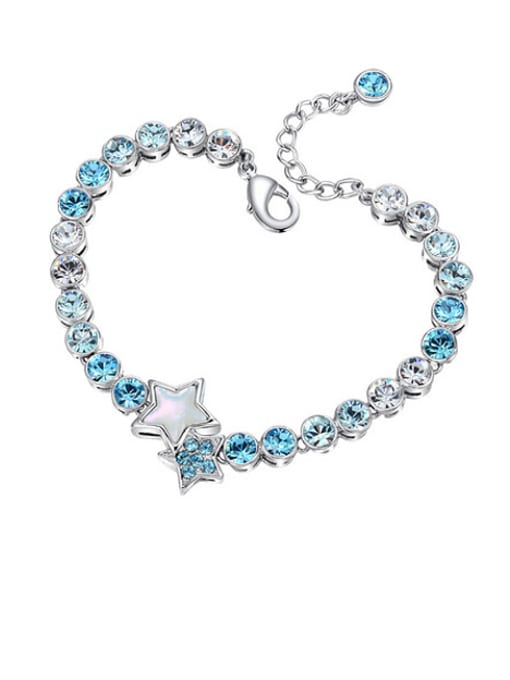 Blue S925 Silver Star-shaped Bracelet