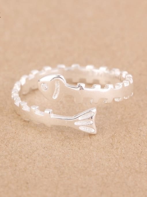 Peng Yuan Personalized Fish Bone Opening Midi Ring