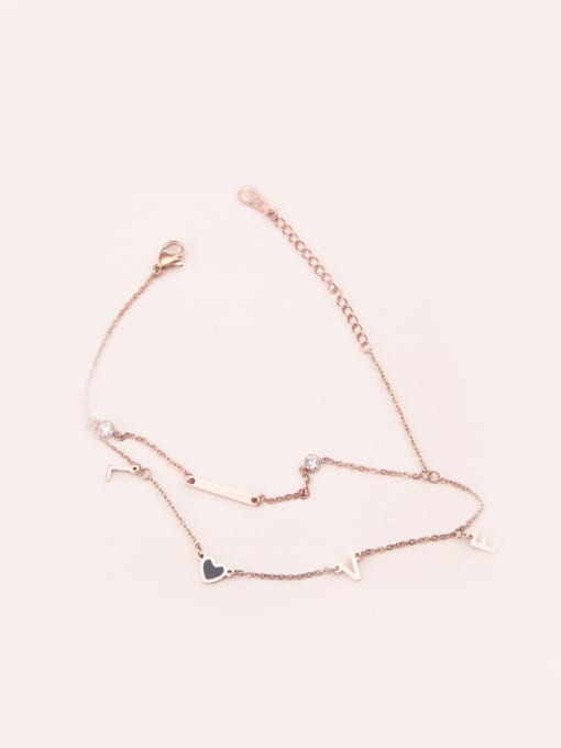 GROSE Double Chain Geometric Accessories Anklet