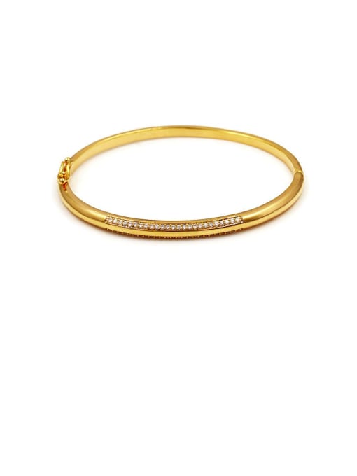 Mo Hai Copper With Cubic Zirconia Simplistic Round Bracelets 0