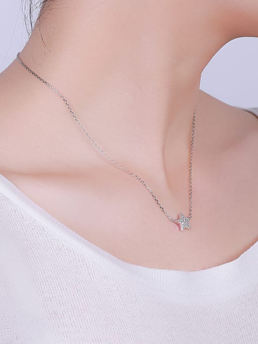 One Silver 2018 five-point star Necklace 1