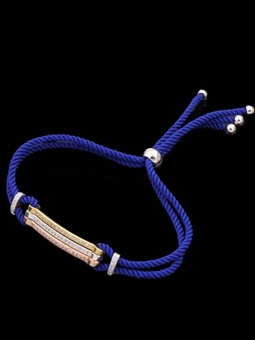 Blue Color Rope Stretch Bracelet