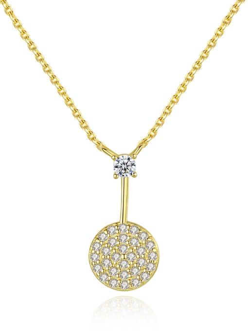 CCUI Sterling Silver with AAA zircon plated 18K gold necklace 0