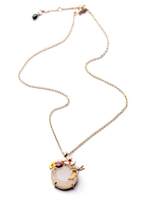 KM Beautiful Enamel Alloy Necklace 1