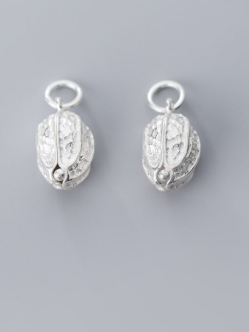 FAN 925 Sterling Silver With Silver Plated Cute Food peanut Charms 0