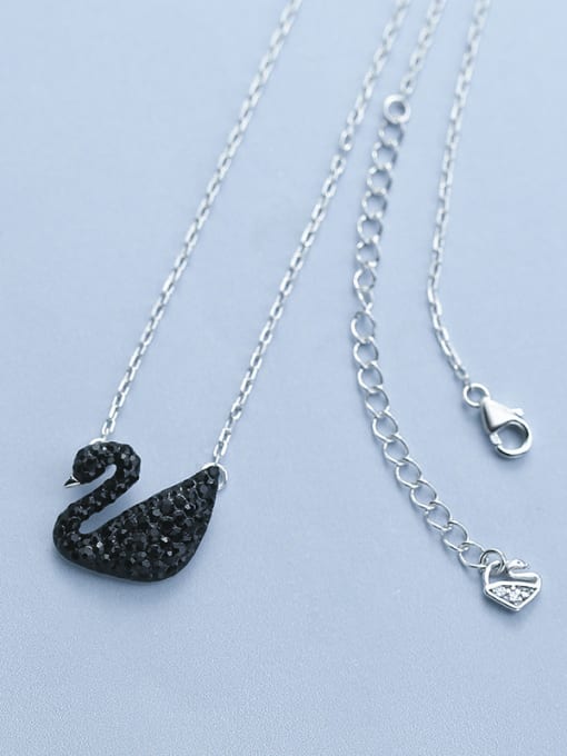 One Silver 925 Silver Swan Necklace 2
