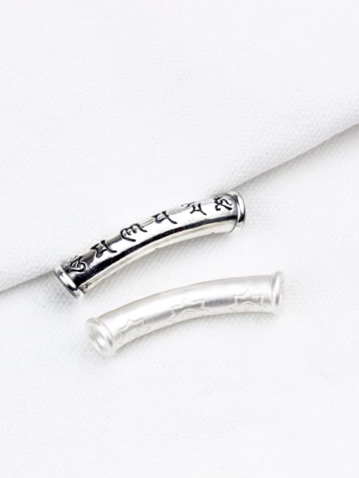 FAN 999 Fine Silver With Silver Plated Six words Curved sleeve Bent Pipe 0