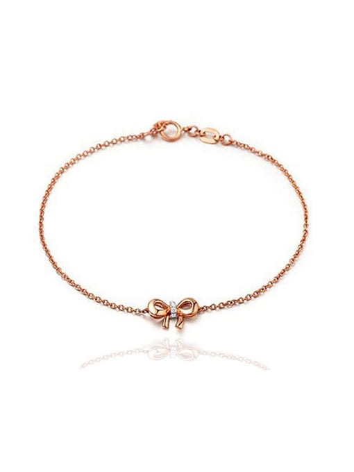 Ya Heng Simple Tiny Bowknot Rose Gold Plated Copper Bracelet 0