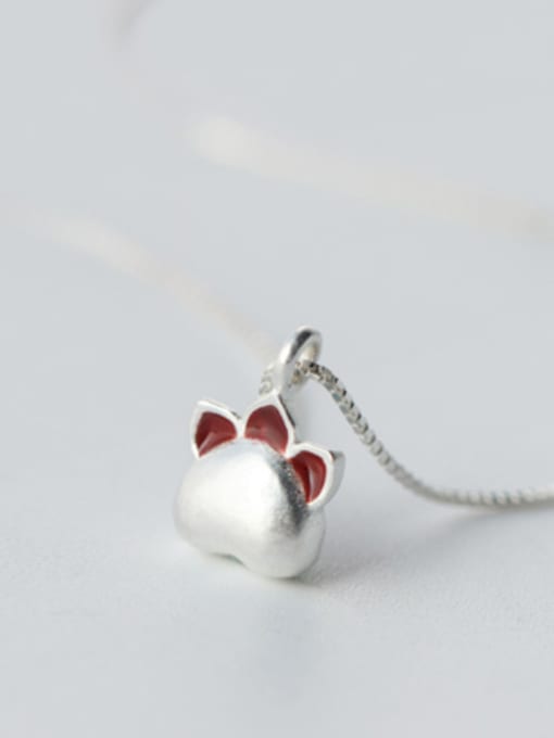 Rosh S925 silver lovely cat's paw pendant