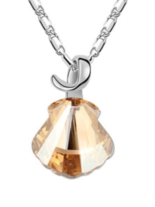 gole Simple Shell-shaped austrian Crystal Alloy Necklace