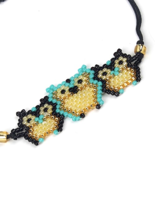 HB650-C Owl Shaped Accessories Colorful Woven Bracelet