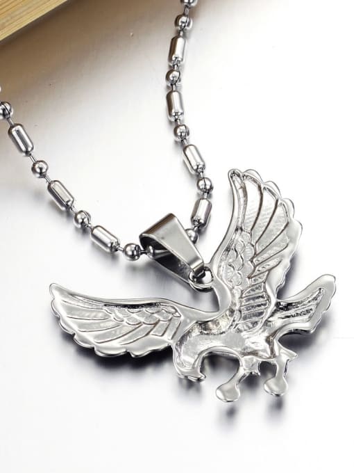 Open Sky Personalized Flying Eagle Pendant Titanium Necklace 2