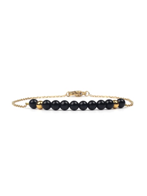 KSB1150G-B Black Agate Fashion Sweetly Women Stretch Bracelet