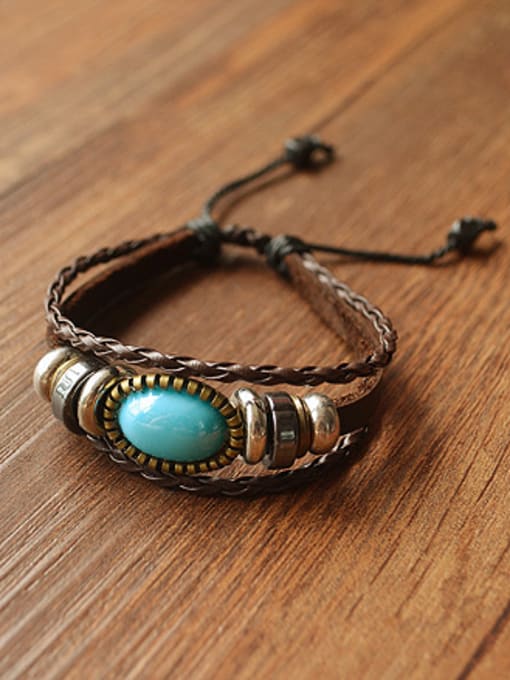 Dandelion Women Multilayer Cownhide Leather Bracelet