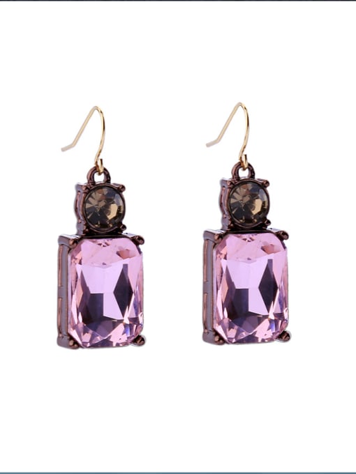 purple Fashion Artificial Crystal Geometric drop earring