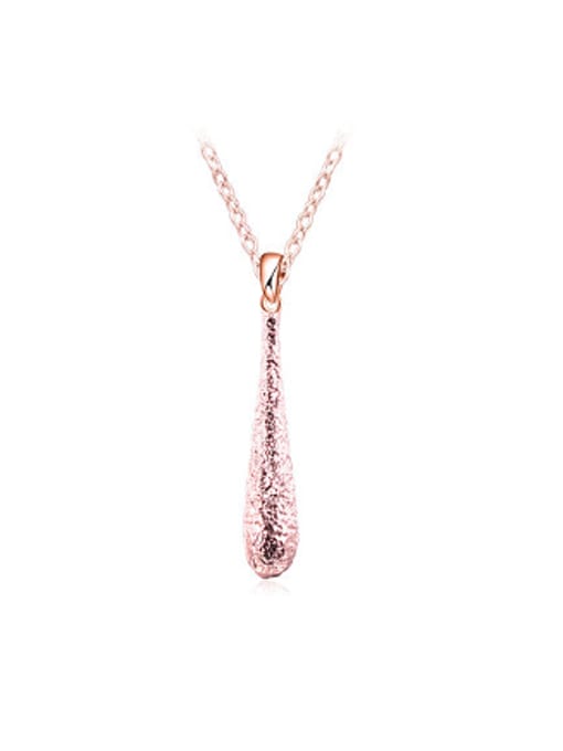 Ronaldo Rose Gold Plated Water Drop Shaped Necklace 0