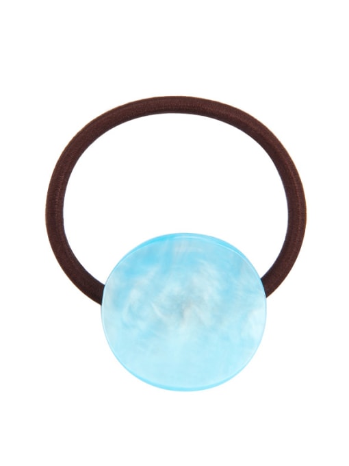 Water blue Rubber Band With Cellulose Acetate Simple Round ShapedHair Ropes Hair Ropes