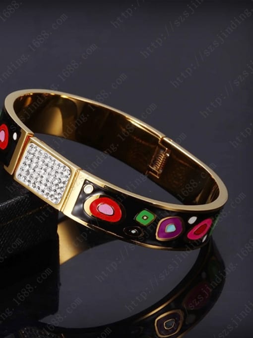 NSB517 The New European And American Enamel Titanium Gold Bracelet