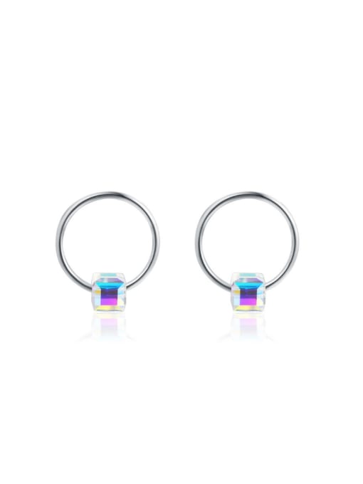 kwan High Quality Austria Cystal Circle Stud Earrings 0